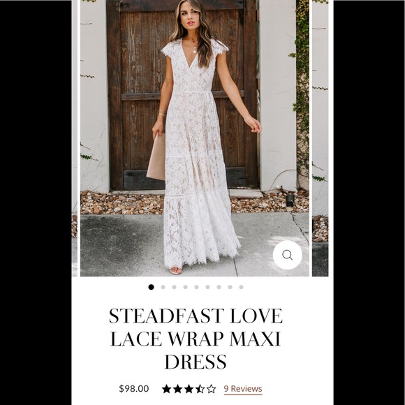 lace wrap maxi dress